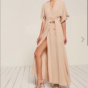 REFORMATION NEW WITH TAGS WINSLOW DRESS CHAMPAGNE